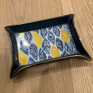 Lilly Pulitzer Blue and Yellow Stationery Tray - New